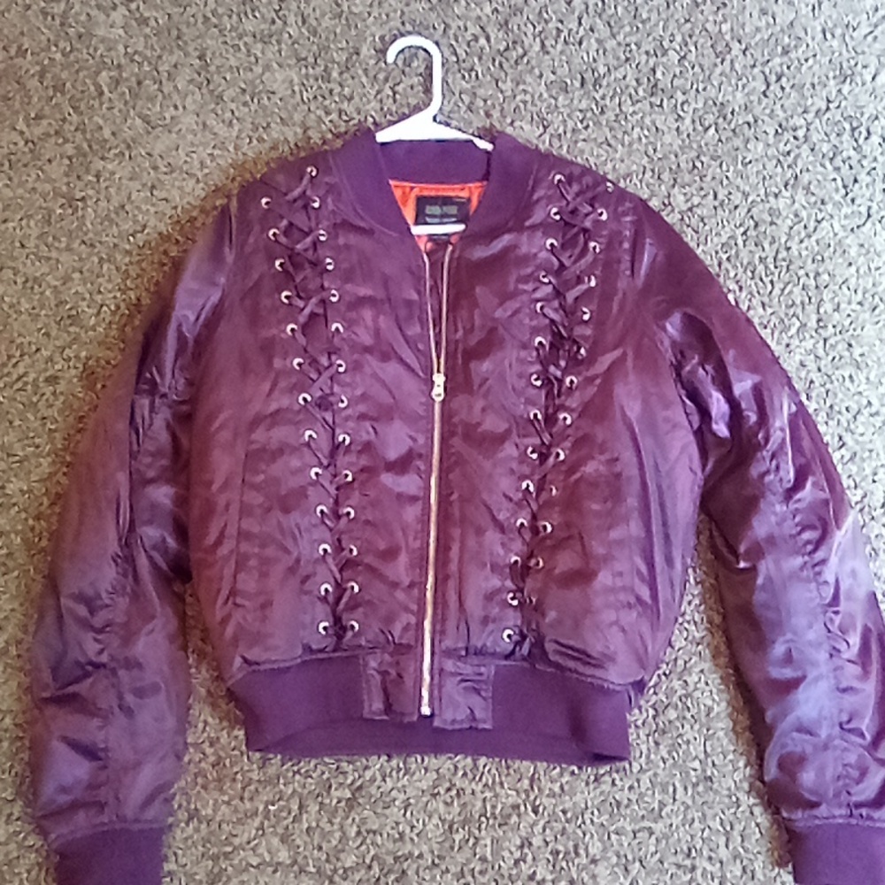 Women's Purple Red Fox 🦊 Bomber Jacket